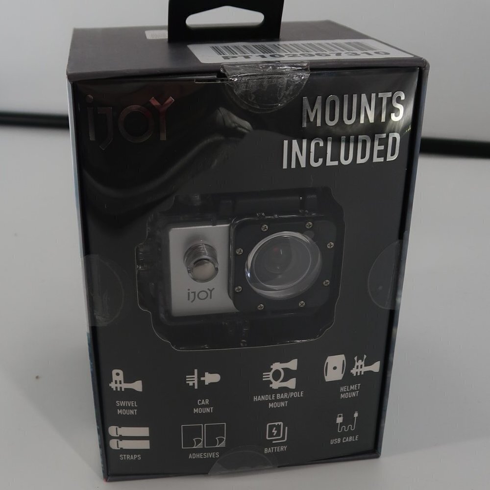 ijoy arise 1080p waterproof action cam camera with mounts and accessories